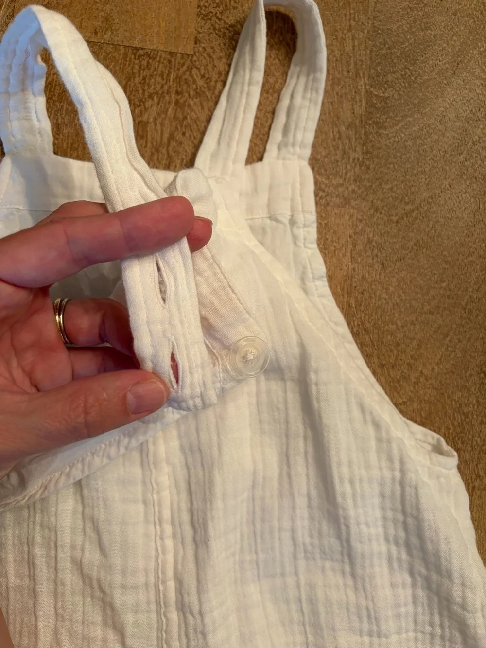 GAP White Gauze Romper Shorts